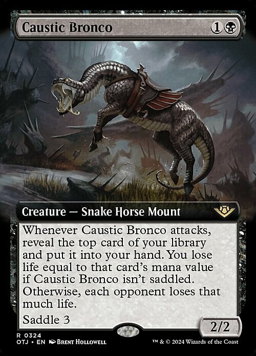 Caustic Bronco Card Front