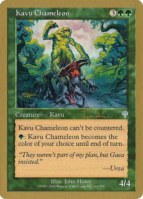 Kavu Chameleon Card Front
