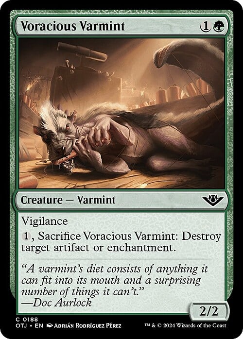 Voracious Varmint Card Front