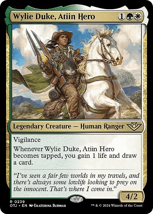 Wylie Duke, Atiin Hero Card Front