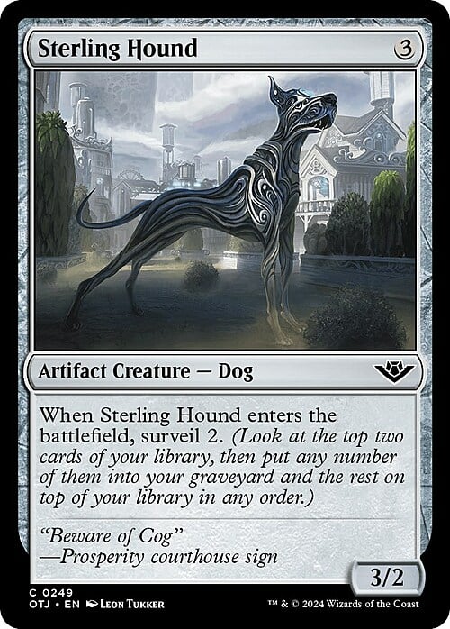 Sterling Hound Card Front