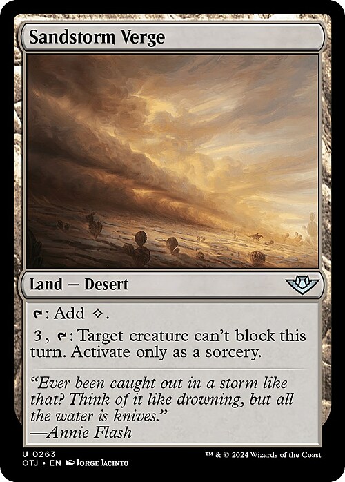 Sandstorm Verge Card Front