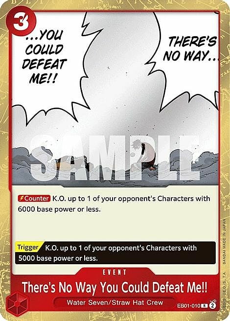 There's No Way You Could Defeat Me!! Card Front