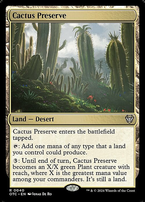 Reserva de cactus Frente