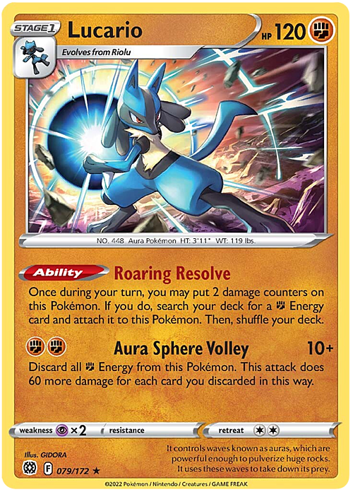 Lucario Card Front