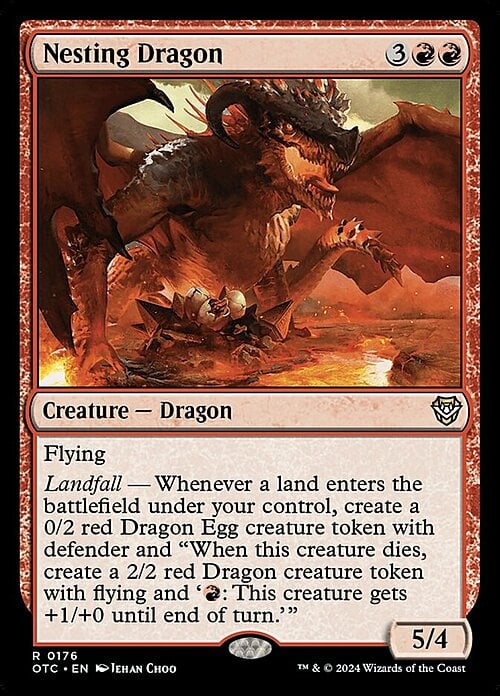 Nesting Dragon Card Front