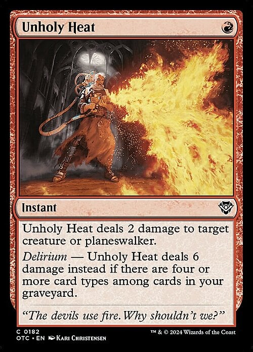 Unholy Heat Card Front