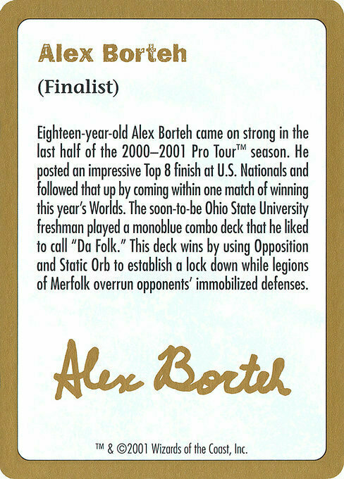 Alex Borteh Bio Card Front