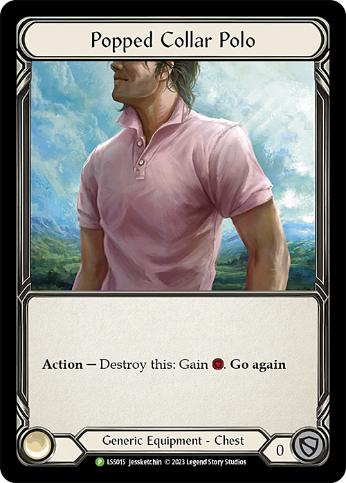 Popped Collar Polo - Pink Card Front