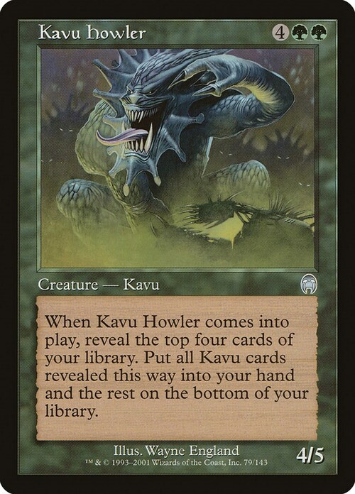Kavu Howler Card Front