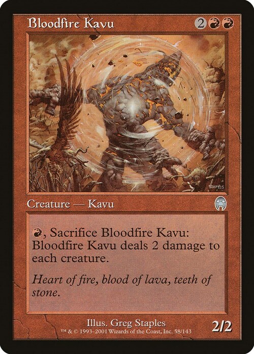 Kavu Sangue-di-Fuoco Card Front