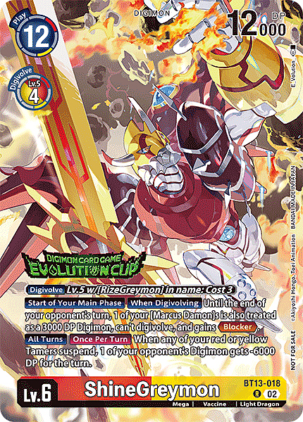 ShineGreymon Card Front