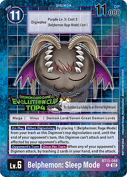 Belphemon: Sleep Mode Card Front