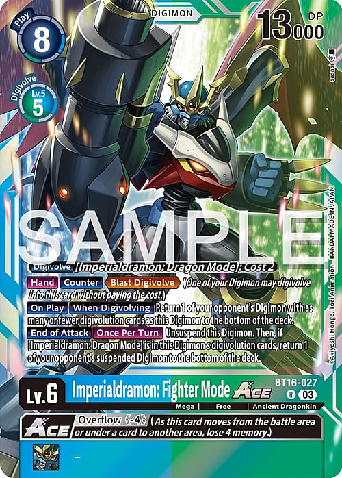 Imperialdramon: Fighter Mode Ace Card Front