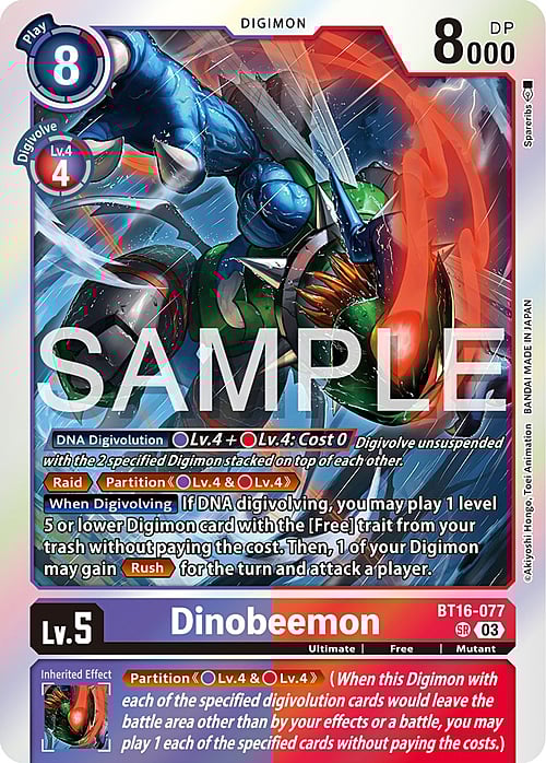 Dinobeemon Card Front