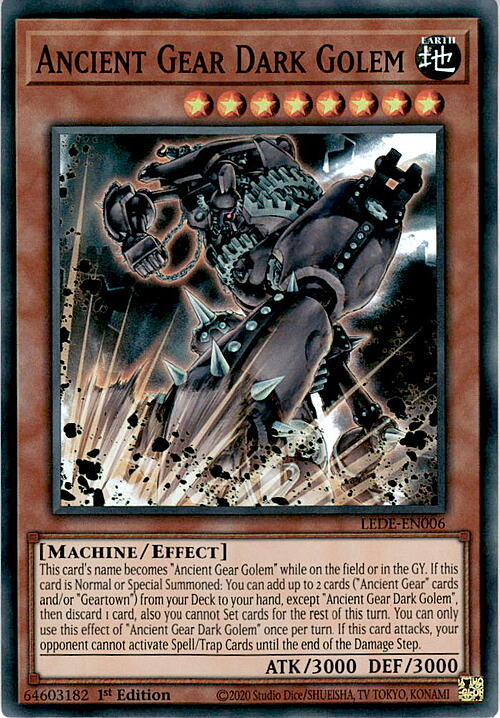 Ancient Gear Dark Golem Card Front
