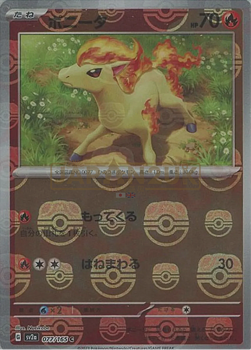 Ponyta Card Front