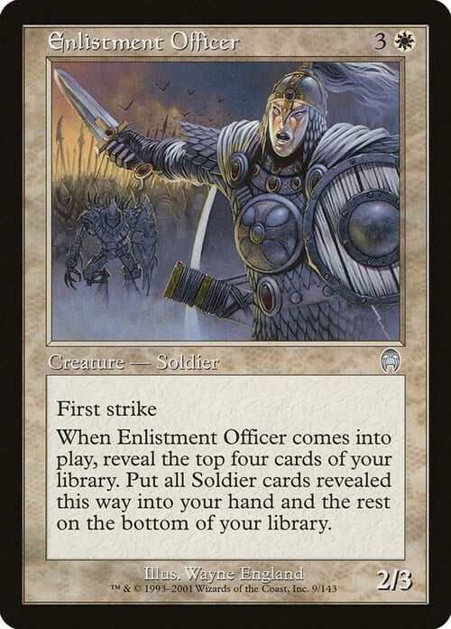 Enlistment Officer Card Front