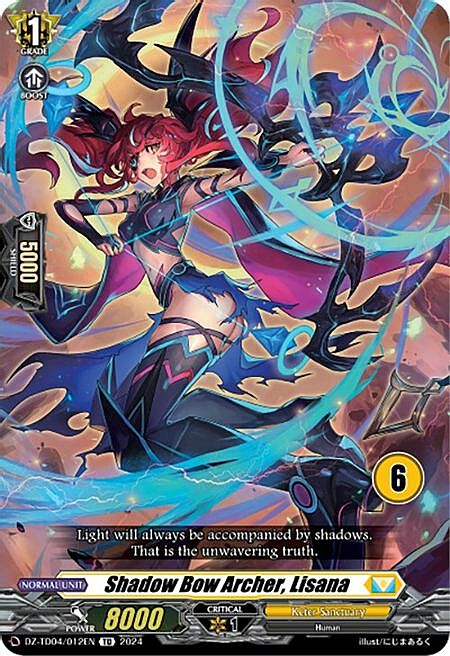 Shadow Bow Archer, Lisana [D Format] Card Front