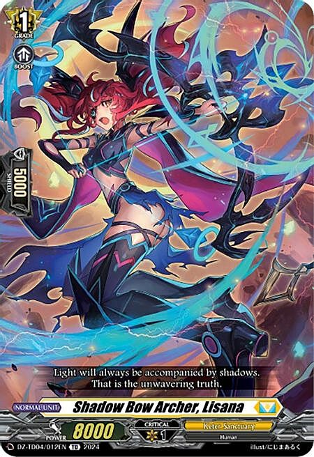 Shadow Bow Archer, Lisana [D Format] Card Front