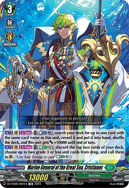 Marine General of the Great Sea, Cristianos Card Front