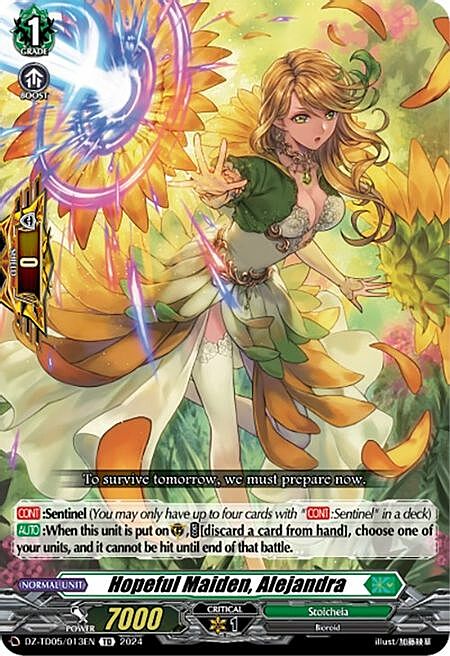 Hopeful Maiden, Alejandra [D Format] Card Front