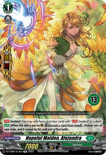 Hopeful Maiden, Alejandra [D Format] Card Front