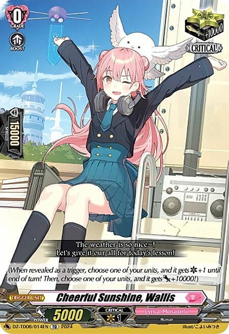 Cheerful Sunshine, Wallis Card Front