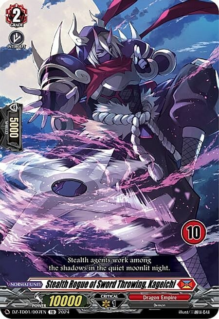 Stealth Rogue of Sword Throwing, Kageichi Card Front