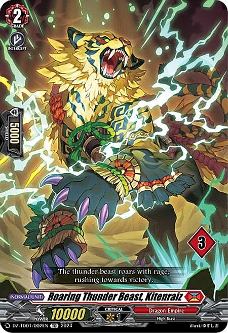 Roaring Thunder Beast, Kitenraiz Card Front