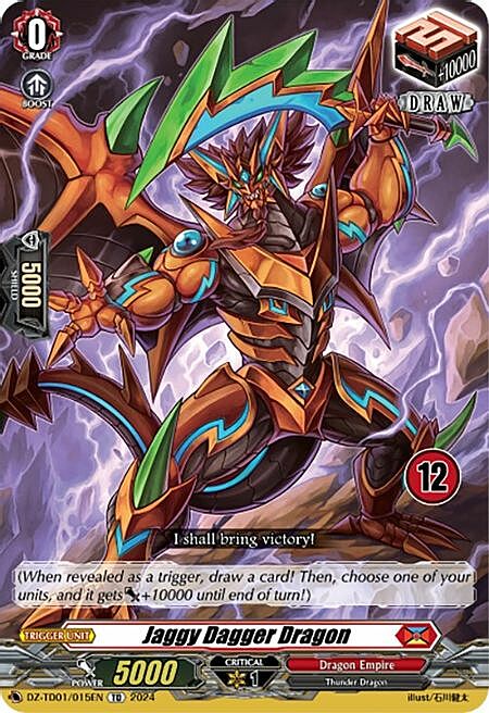 Jaggy Dagger Dragon Card Front