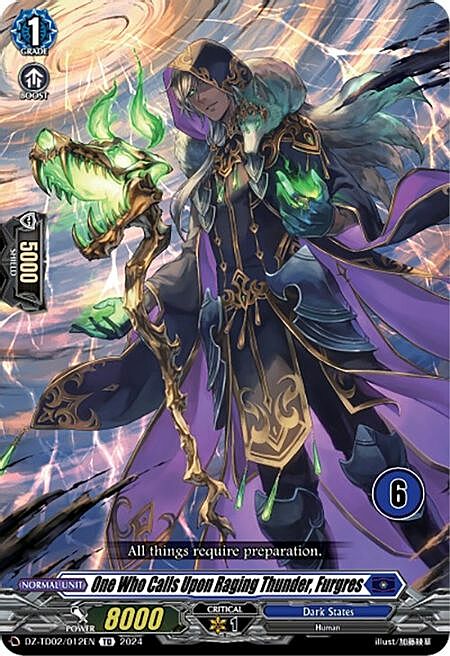 One Who Calls Upon Raging Thunder, Furgres [D Format] Card Front