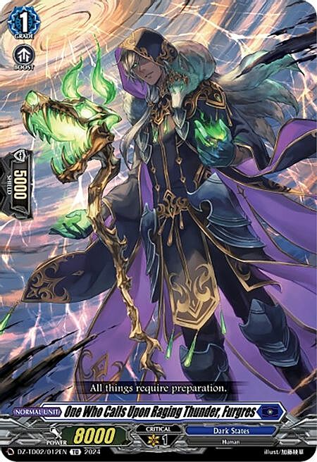 One Who Calls Upon Raging Thunder, Furgres [D Format] Card Front
