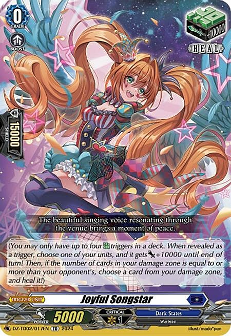 Joyful Songstar Card Front