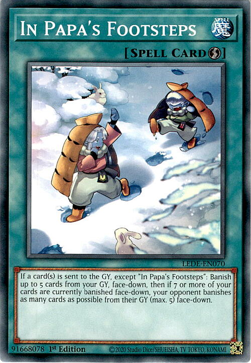 In Papa's Footsteps Card Front