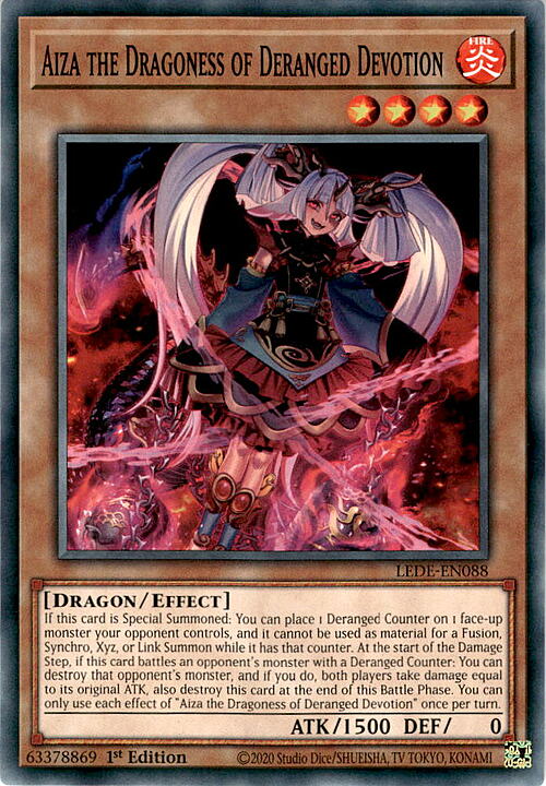 Aiza the Dragoness of Deranged Devotion Card Front