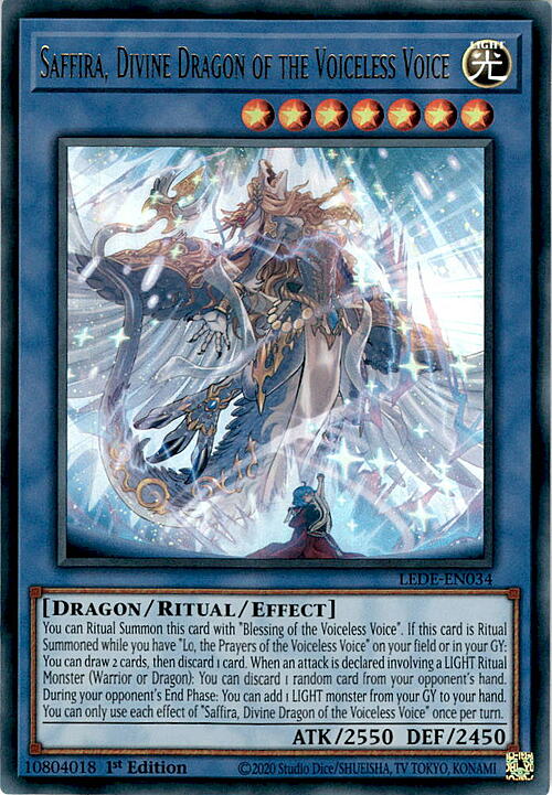 Saffira, Divine Dragon of the Voiceless Voice Card Front