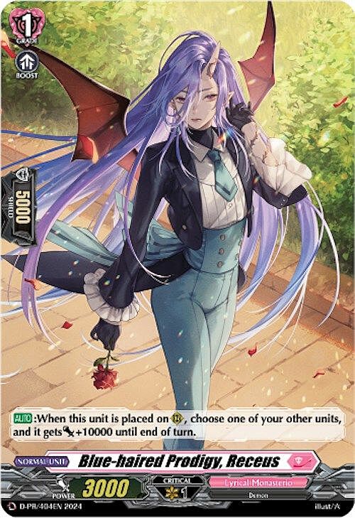 Blue-haired Prodigy, Receus Card Front