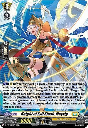 Knight of Evil Slash, Meyrig Card Front