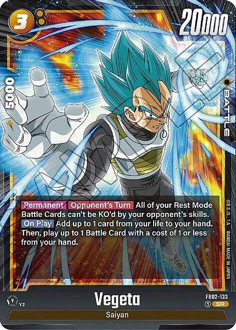 Vegeta Card Front