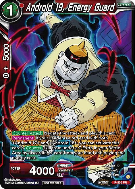 Android 19, Energy Guard Card Front
