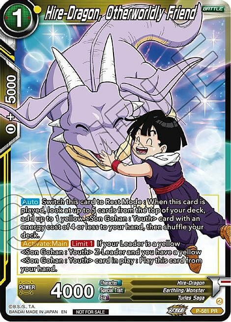 Hire-Dragon, Otherworldly Friend Card Front