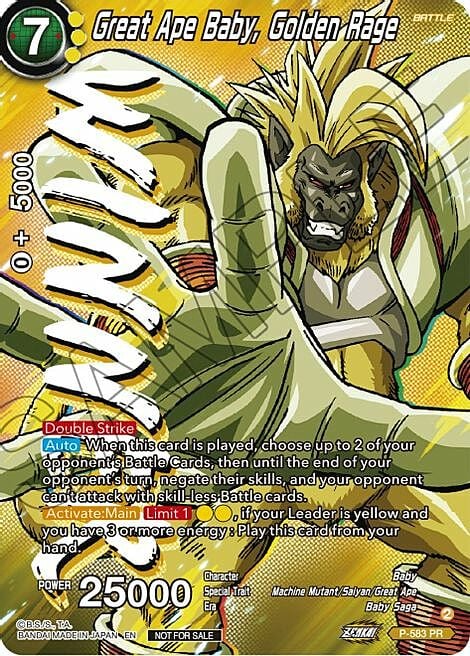 Great Ape Baby, Golden Rage Card Front