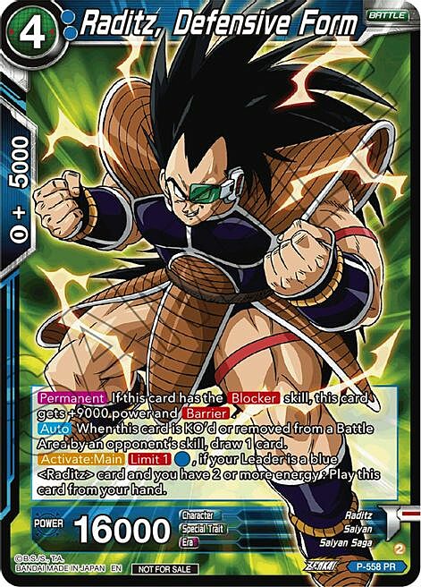 Raditz, Defensive Form Frente