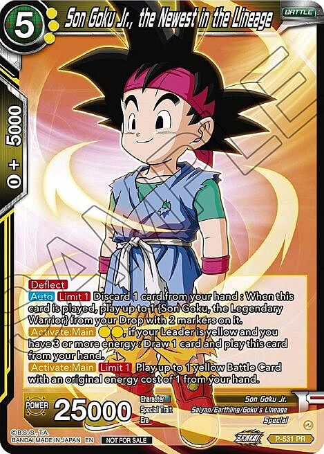 Son Goku Jr., the Newest in the Lineage Card Front