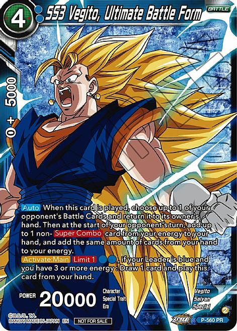 SS3 Vegito, Ultimate Battle Form Card Front