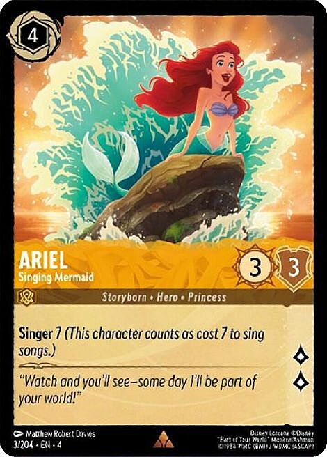 Ariel - Singing Mermaid Card Front