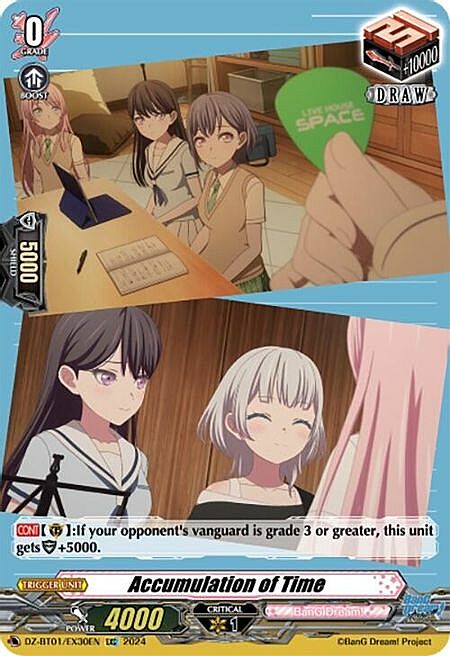 Accumulation of Time Card Front