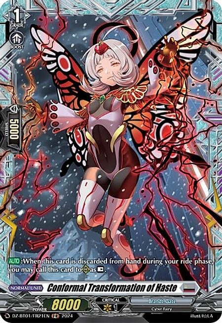 Conformal Transformation of Haste Card Front