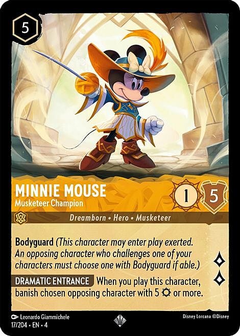Minnie Mouse - Musketeer Champion Card Front